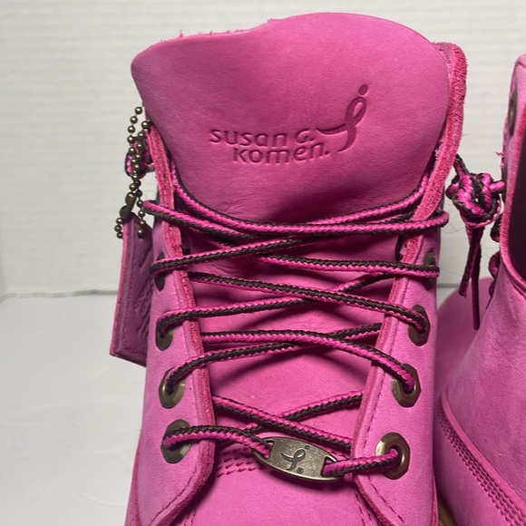 MEN’s 7.5 Pink Timberlands Susan G Komen edition Breast Cancer Awareness - Picture 4 of 13